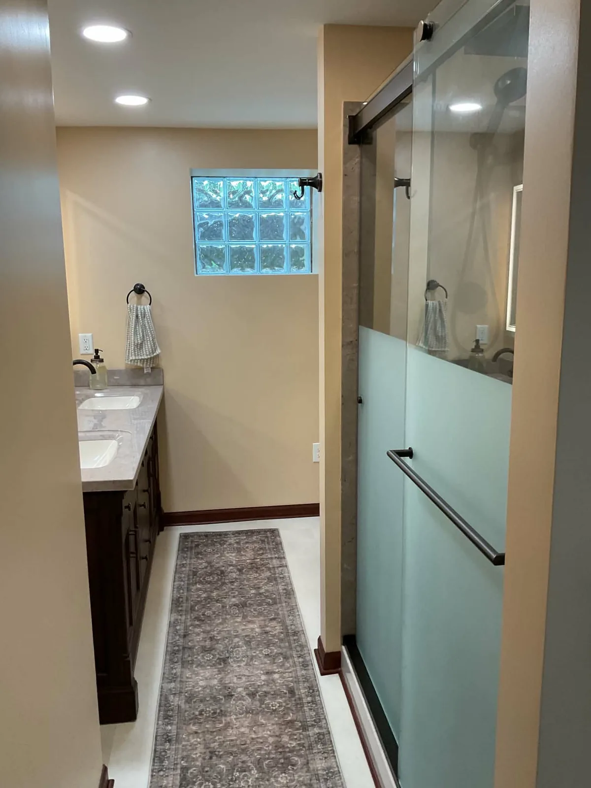 Finished bathroom remodeling project