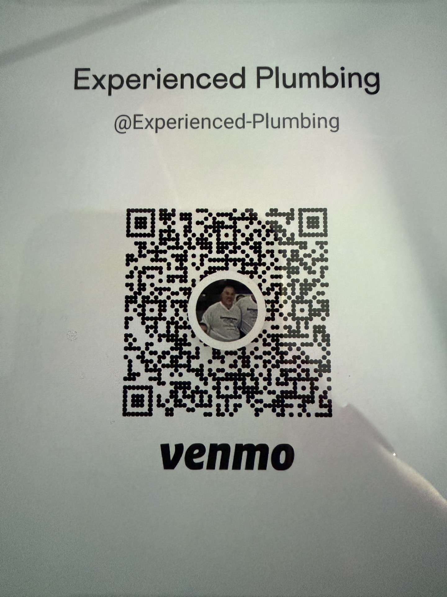 Experienced Plumbing Venmo QR Code